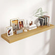 Floating Shelves for Wall, 48 Inch Wide x 12 Inch Deep Floating Shelves, Long Wood Floating Wall Shelf Shelves for Living Room Bathroom Bedroom Kitchen Home - (Oak, 48