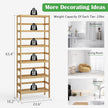 Bamboo Rack, Adjustable Bamboo Shelf, Stand Utility Storage Shelf Multifunctional Bathroom Kitchen Living Room Holder Plant Flower Stand (6-Tier)