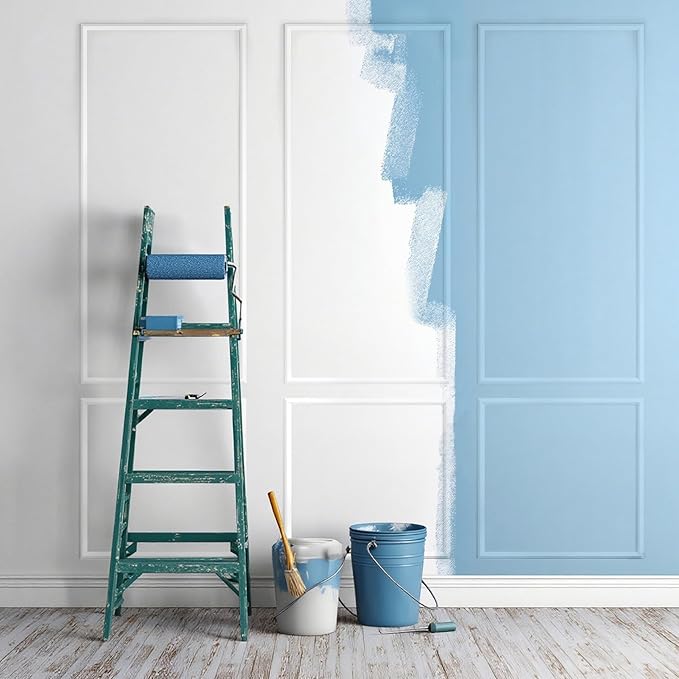 Peel and Stick Wainscoting Panels Kit, Premade Wall Molding Peel and Stick Panels for Interior Wall Trim, Easy DIY Wainscoting Panels Peel and Stick Decor