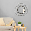 Circle Mirror Wall Decorative Metal Mirror Art Small Round Wall-Mounted Mirror Home Wall Decor for Bedroom Living Room Bathroom Entryway 16” x 16”