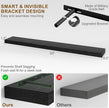 Fun Memories 55 Inch Fireplace Mantel Shelf -Long Floating Shelf, Wall Mounted Farmhouse Display Shelf with Invisible Heavy Duty Metal Bracket, Black