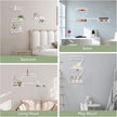 Fire Escape Shelf - 3 Tier White Wall Display Floating Shelves, Metal Decorative Shelving for Bedroom, Home Décor, Action Figure Display