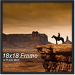 A PLUS MAX Square 18x18 Frame, Black Engineered Wood Picture Frame for 18 x 18 Picture Poster Photo, Light Weight 18 by 18 Frame with Wood-grain for Wall - 1 Pack/Black/18 x18