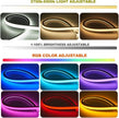 42inch WiFi Night Light Radar Motion Sensor Silicone LED Under Cabinet Lights RGB CCT White 2700K-6500K, Waterproof, APP Control, Dimmable Timing, for Google Home Alexa, for Kitchen, Under Counter
