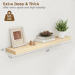 Marsmiles 48 Inch Floating Shelf | Unfinished Natural Wood Floating Shelves for Wall | 48