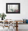 Black Rectangular Vintage Rustic Wood Framed Large Mirror - Deco Farmhouse Living Room Bathroom Bedroom Entrance - 26