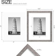 Wiscet 8x10 Picture Frame Set of 9, Display Pictures 5x7 with Mat or 8 x 10 Without Mat, Photo Frame for Wall Mounting or Tabletop, Grey