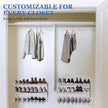 4 Pack Wall Mounted Shoe Rack, 3 Tier Hanging Shoe Rack Holds 48 Pairs, 17