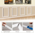 2 Frames Peel and Stick Wall Molding Kit, Wainscoting Panels kit for Walls, PreCut Wall molding 16 x 24 Inch, Easy Install Wall Wainscoting & Picture Frame Molding for Living Room, Bedroom, Home Decor