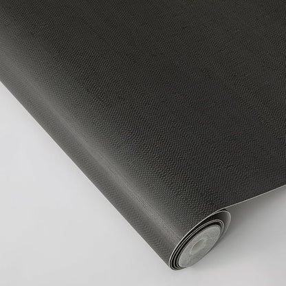 Tempaper Textured Black Horizontal Faux Grasscloth Removable Peel and Stick Wallpaper, 20.5 in X 16.5 ft, Made in The USA
