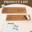 Solid Wood Floating Shelves Bathroom 24 inch Rustic Wall Wood Display Shelves with Grooves Set of 2 Home Decor for Living Room Bedroom Kitchen Farmhouse 24x6.7 inch - Brown