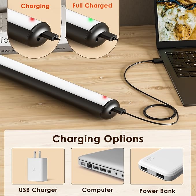 Picture Light for Wall with Remote, Wireless Battery Operated Wall Lights with 3 Colors Dimmable & Timer, 12.6