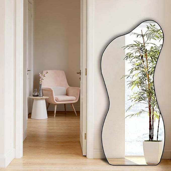 POZINO Irregular Frameless Mirror, 47.2