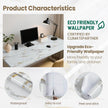 practicalWs Glossy Marble Wallpaper Peel and Stick White/Gold Granite Contact Paper Removable Wall Paper for Kitchen Countertop Cabinet Furniture 23.6