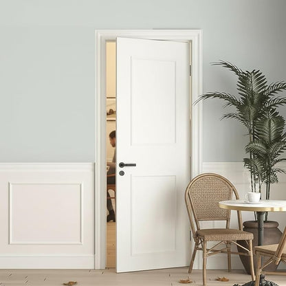 Precut Wall Molding Kit, 2 Set 16" x 20" Paintable Wainscoting Panels, Ready-to-Assemble Wall Accent Kit, Modern Molding Trim Decor for Living Room Bedroom Hallway Kitchen Island