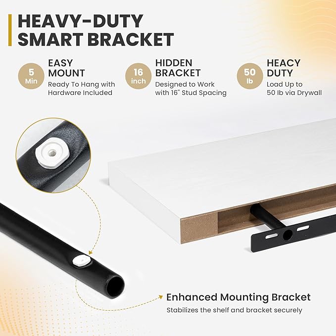 24 Inch Floating Shelves, 9.3