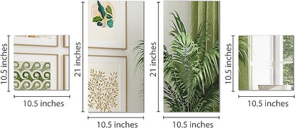 Americanflat Adhesive Mirror Tiles - Set of 4 - Frameless Rectangular and Square Mirrors for Wall or Home Decor - Peel and Stick Mirrors - Modern Glass Mirror for Bathroom, Bedroom, Living Room