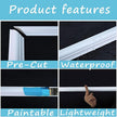 3 PCS Premade Wainscoting Panels Accent Wall Panels For Interior Wall Decor Easy DIY Build And Batten Chair Rail & Picture Frame Door Decor (8 x 16 in)