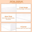 5 Inches U Shape White Acrylic Wall Shelves 2 Pack, Acrylic Small Shelves for Books, Home Décor, Digital Clock, Speaker, Toiletries