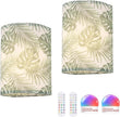 Adhesive Battery Operated Wall Sconce Set of 2, 5000 mAh Battery Rechargeable Bulb with 12 RGB Colors, Stick on Wall Sconce No Drill Wall Lights, Pattern