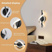 LED Wall Sconces Indoor, 12W LED Wall Mount Lights, Modern Spiral Wall Lamp, 3000K Warm White LED Light Fixture for Stairs Living Room Bedroom Aisle Hallway (Warm White, Black)