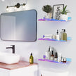Iridescent Rainbow Acrylic Floating Shelves,15in Kids Wall Mounted Nursery Bookshelves, Display Ledge for Books Toys Cosmetic, Bathroom Bedroom Living Room Wall Decor and Storage, 2 Pack