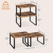 HOOBRO Cabinet Organizer Shelf Set of 4, Kitchen Counter Organizer, Kitchen Storage, Spice Rack, Nest, Stackable, Side-by-Side & L-Shape for Cabinet, Kitchen, Rustic Brown and Black BF33TLP201