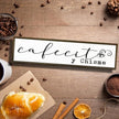 Funny Coffee Wood Sign, Coffees Bar Decoration, Rustic Coffee Station Decor, Home Kitchen Decors for Shelf, Friend Gift for Coffees Lover, Cafecito y Chisme Sign, 17.8x4x1.2 inches