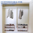 Wall Mounted Shoe Rack, 3 Tier Hanging Shoe Rack Holds 12 Pairs, 17