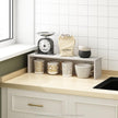 Furinno Helena Kitchen Counter Stackable Organizer Shelf, Set of 1, 23-Inch, Marble White