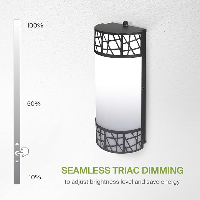 ASD 12 Inch LED Indoor Wall Sconce - Matte Black Modern Dimmable 15W 2700K-5000K Adjustable Wall Mounted Light Fixtures, Wall Lights for Bedroom, Bathroom, Living Room, Hallway Decor - ETL