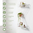 Fire Escape Wall Shelf White - Modern New York City Wall Decorative Display Ladder Floating Shelves for Bedroom, Home Décor, Action Figure Display (2.5-Tier)