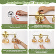 Vintage Bathroom Light Fixtures,3-Light Hardwired Vanity Lights with Green Tulip Glass Shade,Gold Bathroom Vanity Light for Mirror Restroom,E26 Socket,18.5 in(Bulbs Not Included)