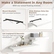 36 Inch Floating Shelves for Wall Set of 2, 12