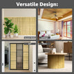 Art3d Natural Bamboo Wall Panel for Interior Wall Decor, Renewable Pole Wrap Wainscoting Paneling for Wall Ceiling Furniture Cabinet Office, 12 x 96 Inch, 2-Pack - Natural