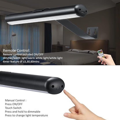 Wireless Picture Light Battery Operated,Rechargeable Painting Light with Remote Control,Metal Art Display Lamp,3 Modes,Dimmable Dartboard Light with Timer for Frame Picture Gallery,300LM