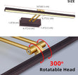 Picture Light,5000mAh Rechargeabl Art Lights for Paintings,Remote 16