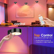 13 RGB Color Changing Led Art Display Light for Picture Frame,Rechargeable Battery Operated Led Painting Light with Remote Control Dimmable & Timer,3Pack Black