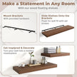 72 Inch Long Floating Shelves for Wall Set of 2, 12