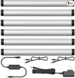 GETINLIGHT 12-inch Plug-in LED Under Counter Lights for Kitchen, Day Light 5000K, Pack of 6, IN-0110-26-SN-5K