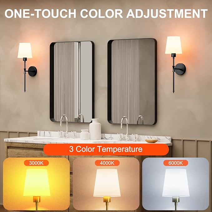 Battery Operated Wall Sconces Set of Two, Rechargeable Wall Light with Remote Control, Dimmable 1800K-6000K LED Wall Lamp, 9 Color Modes, Wireless Sconce Wall Decor Set of 2 for Living Room, Bedroom