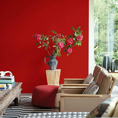 Abyssaly Red Wallpaper Peel and Stick Removable Self Adhesive Embossed Silk Textured Wallpaper Home Decorativon Contact Paper for Cabinet Kitchen Shelf Liner Paper 15.7" X 196.8"