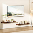 Floating Shelves for Wall Rustic Farmhouse 48 Inch Floating Shelf Bathroom Wooden Shelves for Wall Mounted Live Edge Pine Shelf with Unique Natural Grain for Living Room Bedroom Kitchen (Walnut)