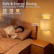 Adhesive Battery Operated Wall Sconce Set of 2, 6000 mAh Battery Rechargeable Bulb with 12 RGB Colors, Stick on Cuboid Wall Sconce No Drill Wall Lights, Linen