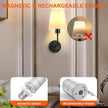 Battery Operated Wall Sconces Set of Two, Rechargeable Wall Light with Remote Control, Dimmable 1800K-6000K LED Wall Lamp, 9 Color Modes, Wireless Sconce Wall Decor Set of 2 for Living Room, Bedroom
