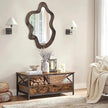 Asymmetrical Wavy Mirror for Wall Decor - Large Cute and Stylish Unique Wooden Framed Artistic Cloud Mirror, 21.6
