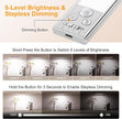 Gritin 10.2inch Under Cabinet Lighting Rechargeable 2 Pack- 3 Color Temps&5 Level Brightness, Super Bright, 4 Modes, Motion Sensor, Long Lasting - Easy Installation Magnetic Under Closet Lights