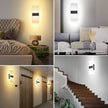 TRLIFE Dimmable LED Wall Sconces, 4 Color Temperature Modern Wall Sconce 12W Dimmable Wall Lights Set of 2 Wall Mounted Light for Bedroom Bedside Hallway Living Room Stairway(2 Pack, Black)