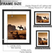 A PLUS MAX 8x10 Picture Frame Set of 6, Engineered Wood Frame Display Photo 5x7 with Mat or 8 x 10 without Mat, 8by10 Frame with Black Wood Grain for Wall - 6 Pack/Black/8