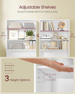 VASAGLE Custos Collection - Bookshelf, 4-Tier Bookcase, Book Shelf, Open Storage Shelf, 9.4 x 31.5 x 42.5 Inches, for Living Room, Home Office, Dining Room, Cloud White ULBC174W01